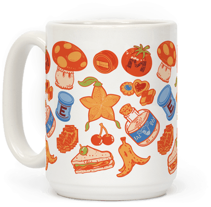 Gamer Food Items Mug - Gamer Food Items Tote Bag: Funny Tote Bag From Lookhuman. (484x484)
