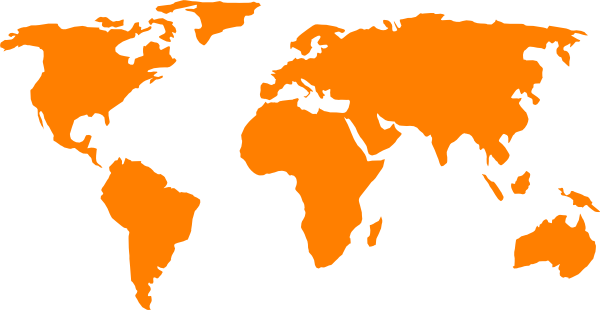 Orange World Map Clip Art At Clkercom Vector Clip Art - 2014 Fifa World Cup (600x310)