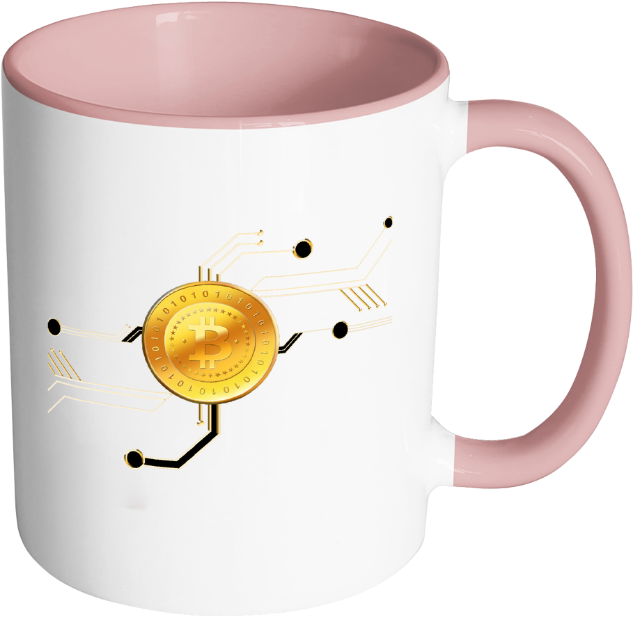 Bitcoin Circuit Board Accent Mug-fashion For Crypto - Mug Design For Anniversary (1024x1024)