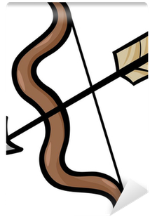 Bow And Arrow Clip Art Cartoon Illustration Wall Mural - Cartoon Bow And Arrow (400x400)