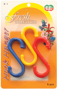 E-1 Plastic S Hook 6 Pcs - Birthday Candle (350x350)