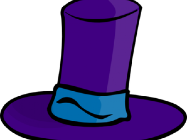 Top Hat Clipart Purple - Purple Hat Clipart (640x480)