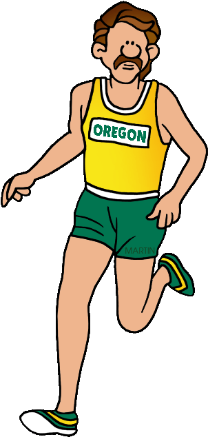 Famous People From Oregon - Prefontaine Clip Art (341x648)