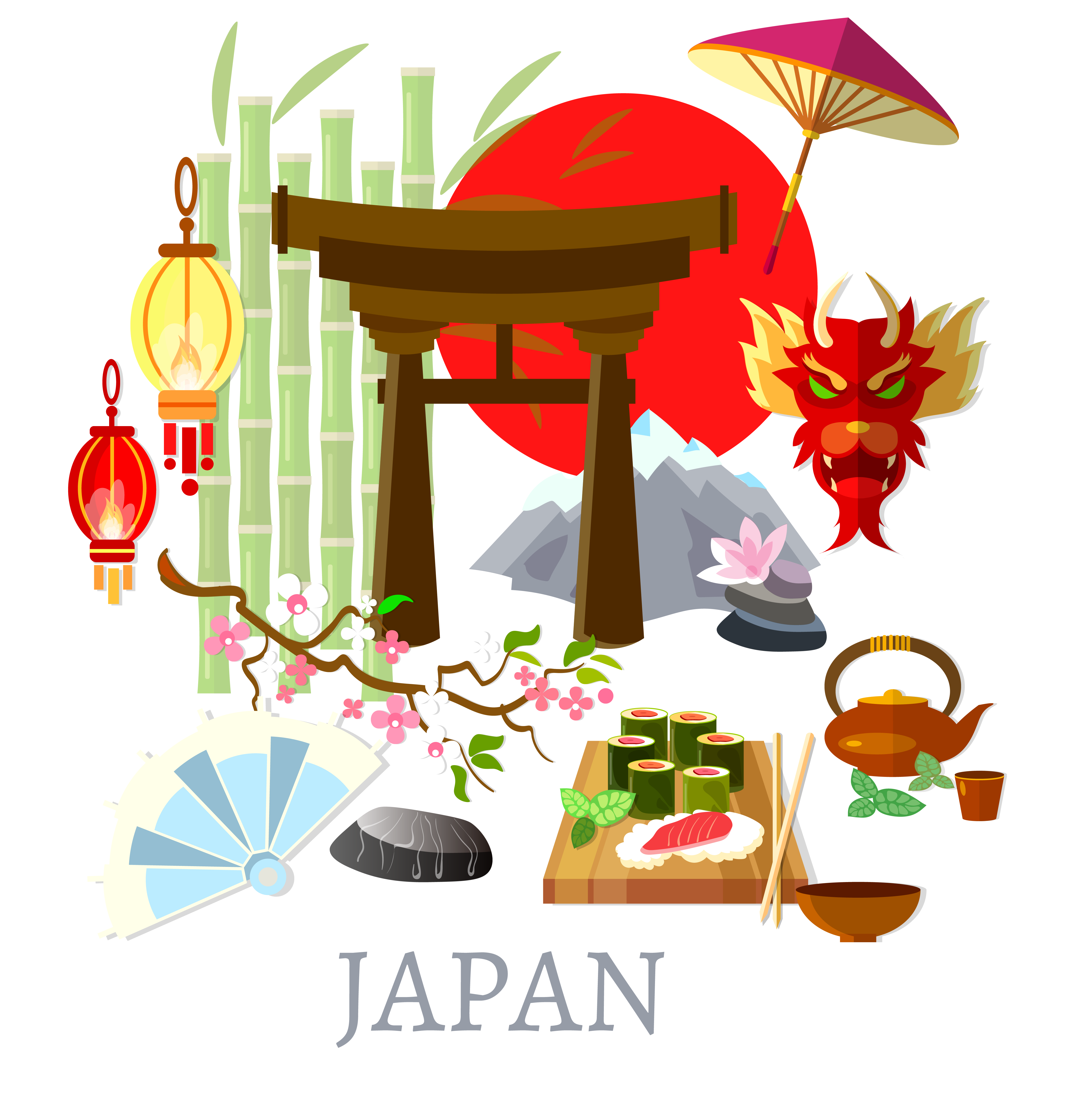 Culture Of Japan Tradition Illustration - Japanese Culture (5000x5000)