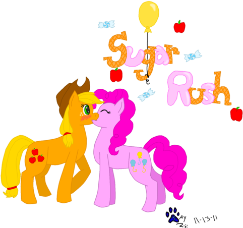 0 6 N3- Pony Horse Pink Mammal Text Vertebrate Cartoon - Cartoon (487x500)