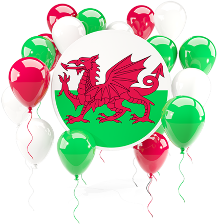 Illustration Of Flag Of Wales - Colombia Balloons Png (640x480)