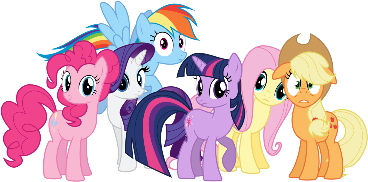 Mane 6 Looking At Us Or You By Tomfraggle - Little Pony Friendship Is Magic (1264x632)