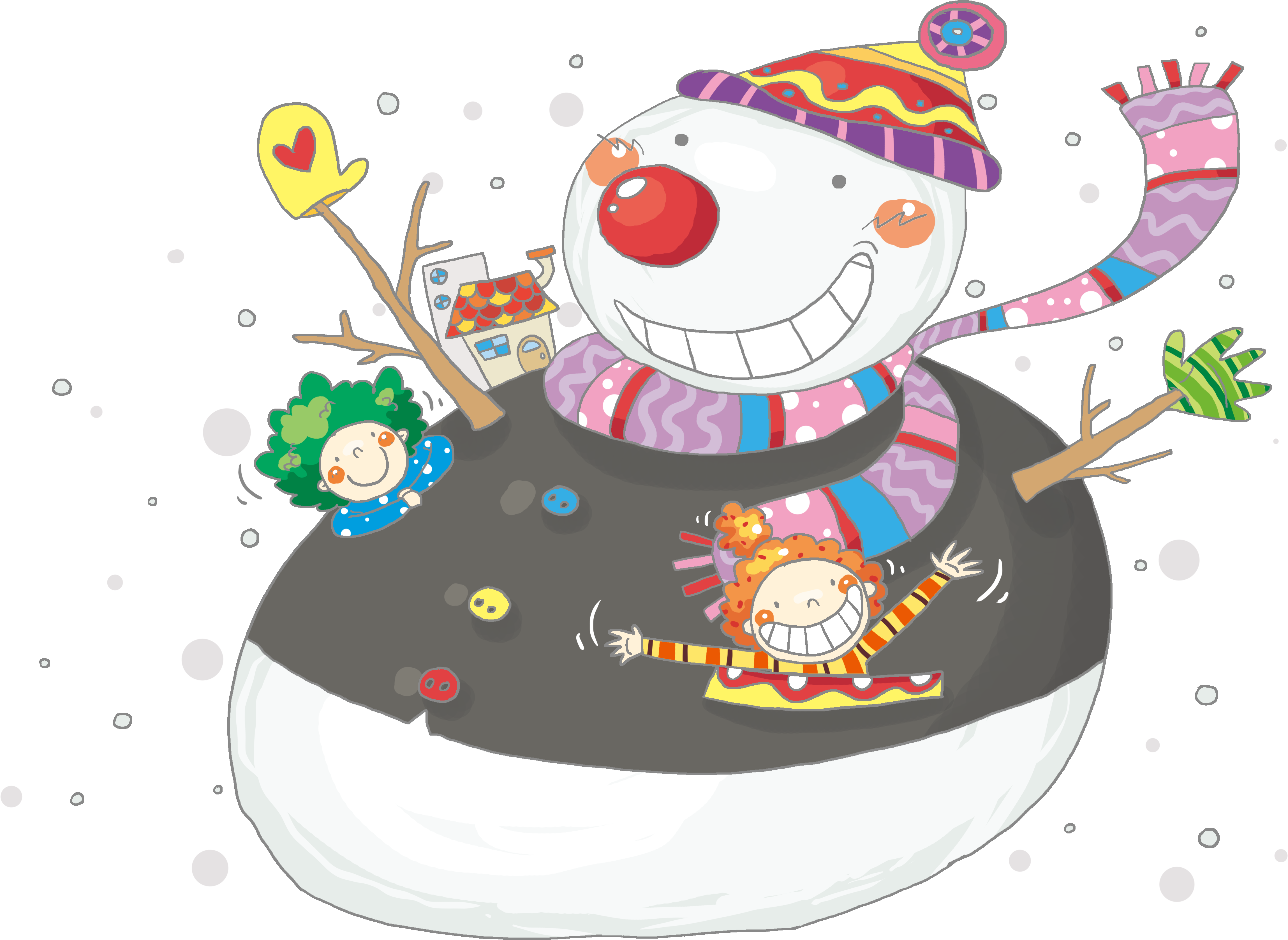 Snowman Christmas Cartoon Illustration - Snowman (5000x3500)