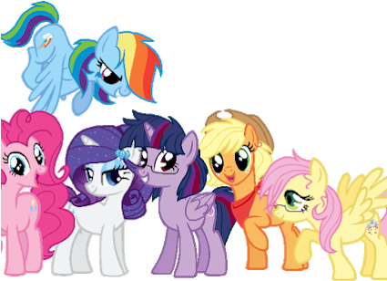 Photo Photo Photo Photo Photo - Mlp Base Mane Six (424x318)