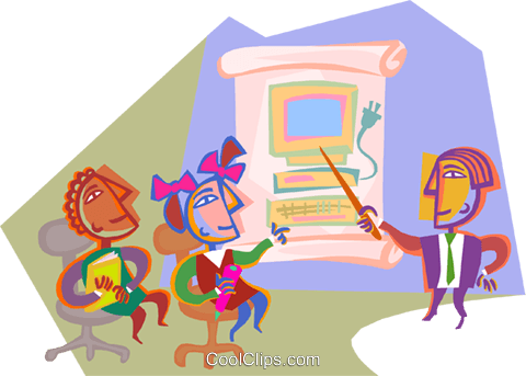 Education, Teacher With Students Royalty Free Vector - Cartoon (480x343)