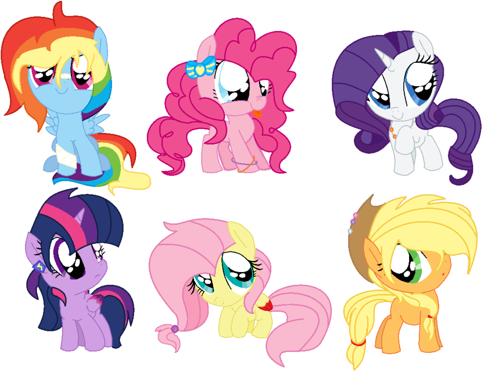 Mane Six Older By Floodyprincess - Cartoon (1024x768)