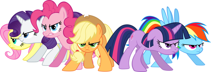 Ready To Battle By Cloudshadezer0 - My Little Pony Mane 6 (900x307)