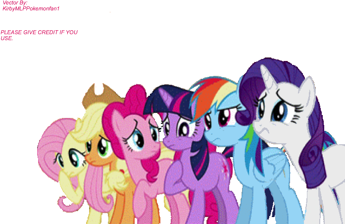 Mane 6 Vector By Tuff Rubies - Twilight Sparkle Rainbow Dash Pinkie Pie (700x469)