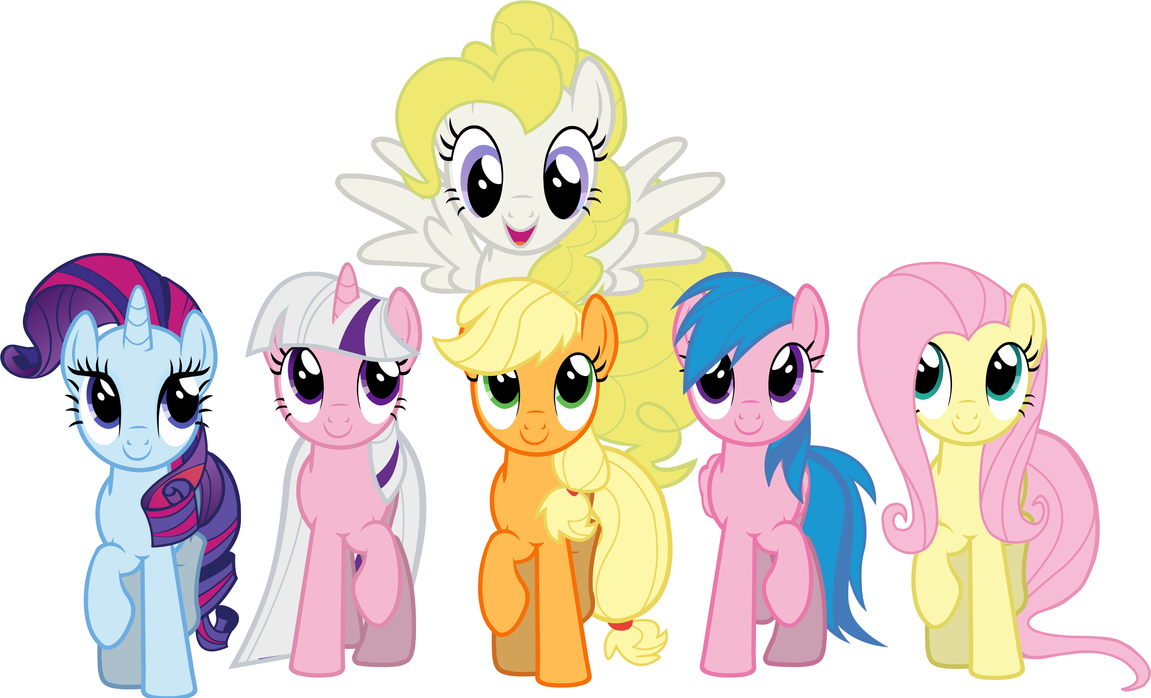 Smile Marching Parade W/mane 6 By Ramseybrony17 - My Little Pony Mane 9 (4024x2421)