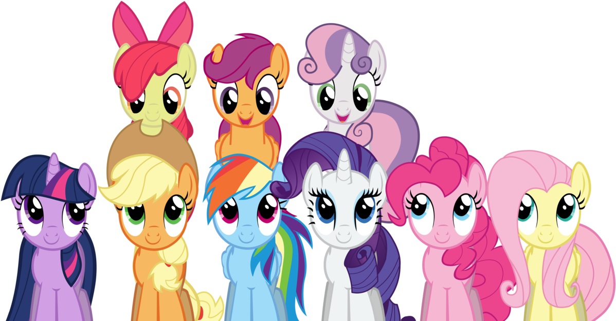 Smile Parade With The Mane 6 By Ramseybrony17 - Cartoon (1255x636)