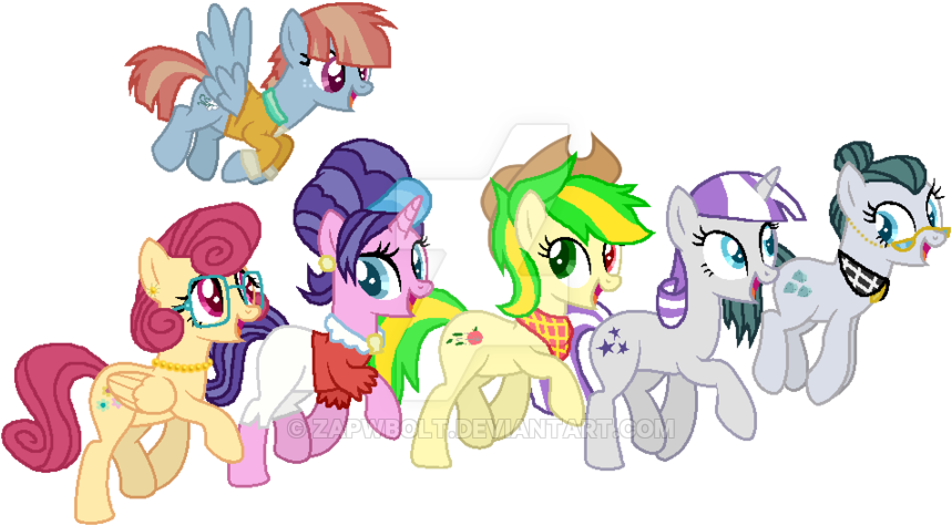 Mane Moms By Zapwbolt - Cartoon (900x507)
