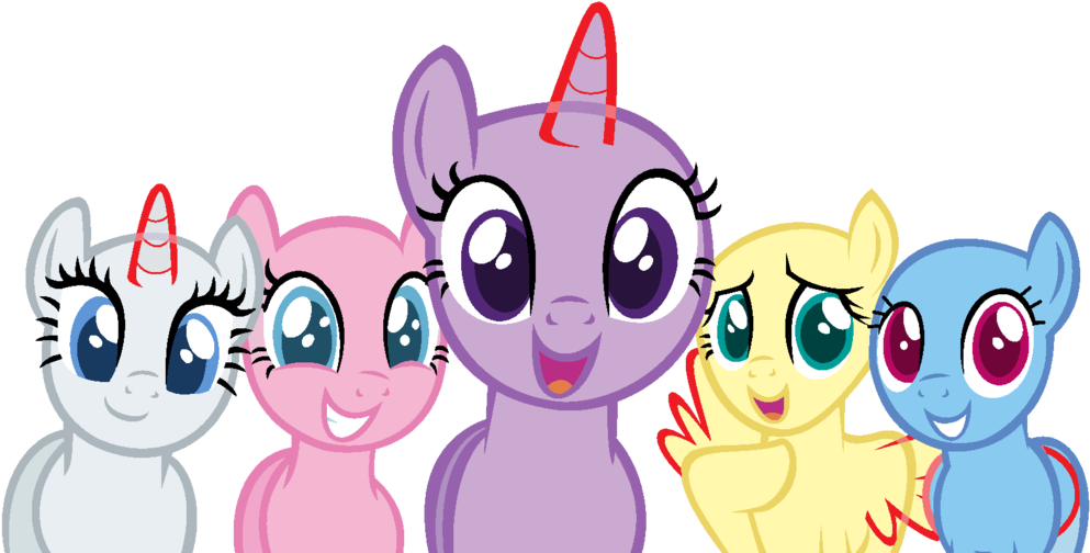 My Little Pony Base Mane 5 (1024x512)