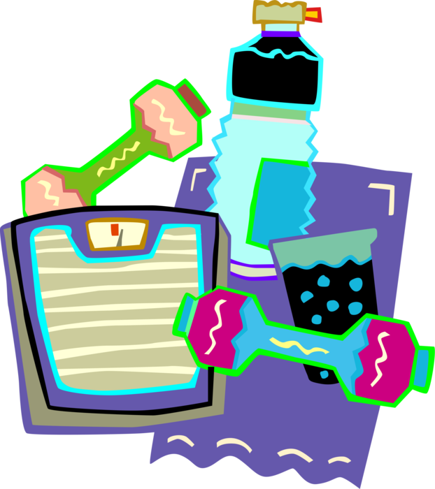 Vector Illustration Of Personal Fitness And Workout - Vector Illustration Of Personal Fitness And Workout (622x700)