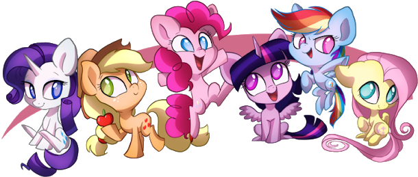 Chibi Mane - Mlp Chibi Mane 6 (650x294)