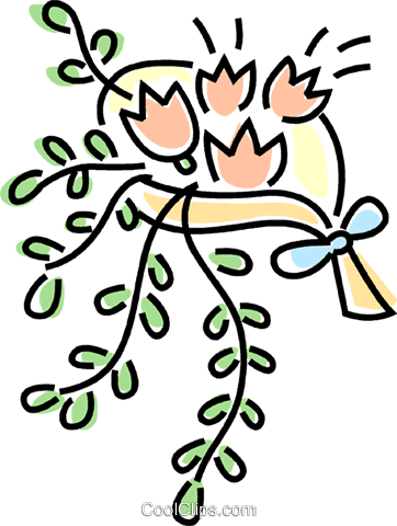 Wedding Bouquet Royalty Free Vector Clip Art Illustration - Wedding Bouquet Royalty Free Vector Clip Art Illustration (362x480)