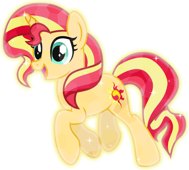 Drawfriend Stuff - Sunset Shimmer Crystal Pony (650x585)