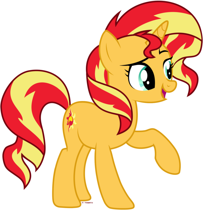 Sassy Sun Horse By Tigerbeetle - Sunset Shimmer Pony Evil (882x906)