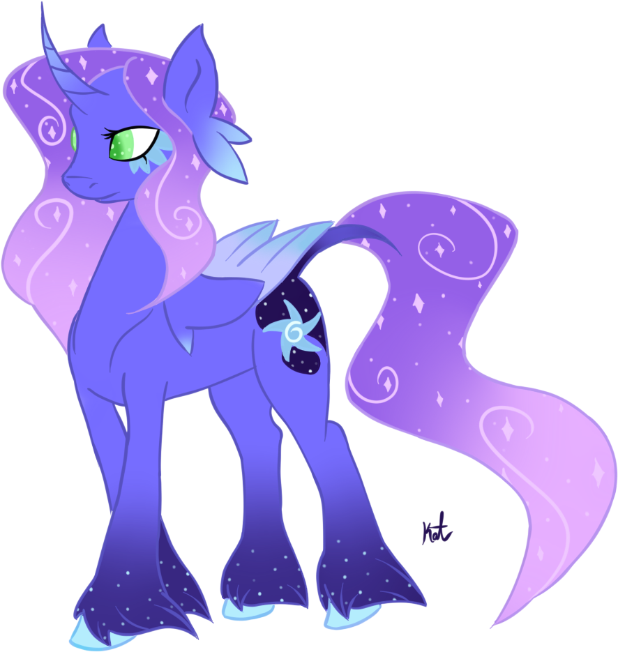 Sparkly Space Horse - Cartoon (1000x950)