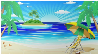 Spiaggia E Isola Tropicale Exotic Beach And Island - Painting (400x400)