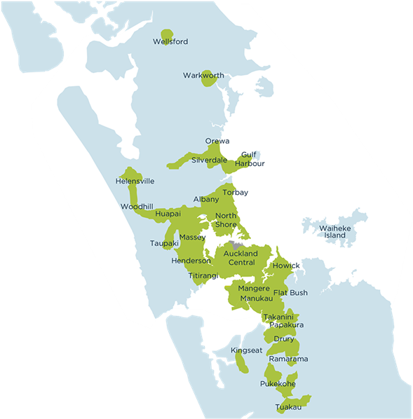 Our Network Delivers Gas To Consumers Across Auckland - Vector Auckland Network Map (600x611)