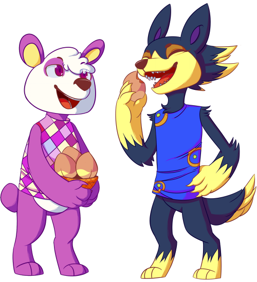 Wolfgang And Pinky By Riboo - Animal Crossing New Leaf Pinky (500x549)