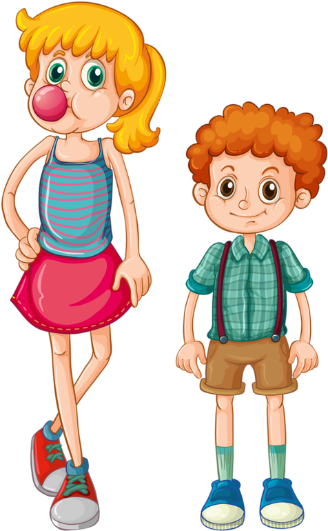 Family Clip Art - Cartoon Boy With Curly Hair (519x800)