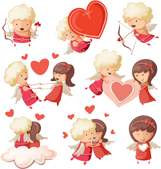 Cupid Royalty-free Heart Clip Art - Dar Serca - Kolędy Z Gwiazdami (600x595)