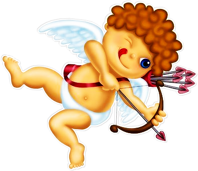 A La Espalda Llevaba Dos Clases De Flechas - Cupido En Png (395x343)