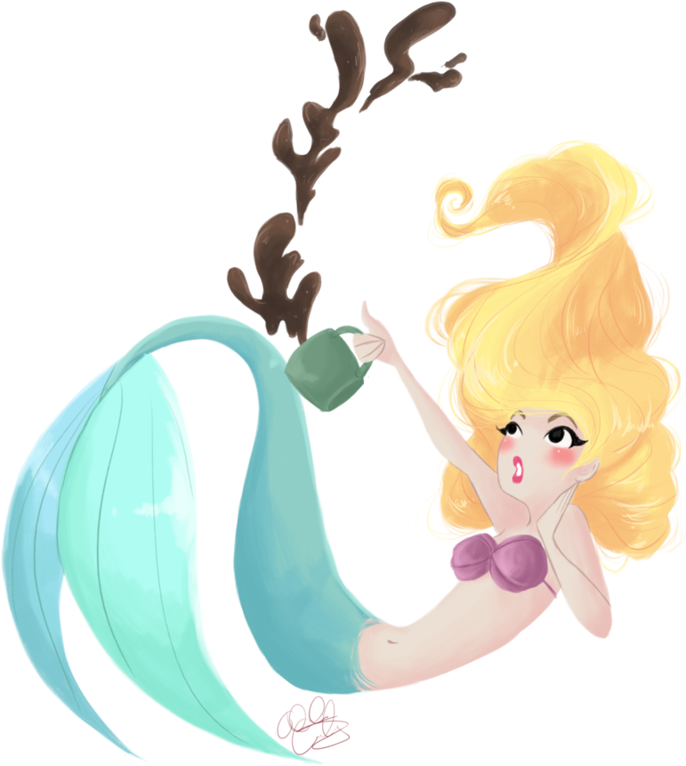 Mermaid Animated Cartoon Figurine - Mermaid (774x1032)
