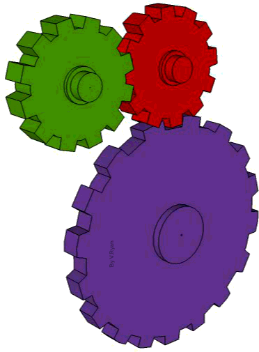 Gear Trains And Idler Gears - Simple Gear Train Gif (500x550)