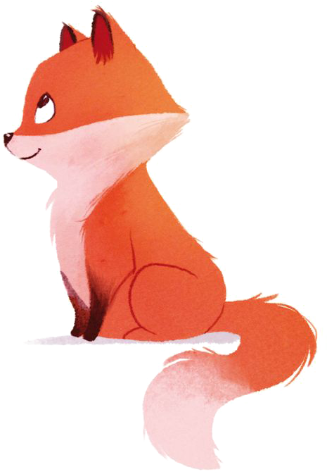 Red Fox Drawing Watercolor Painting Illustration - Fox Drawing (564x676)