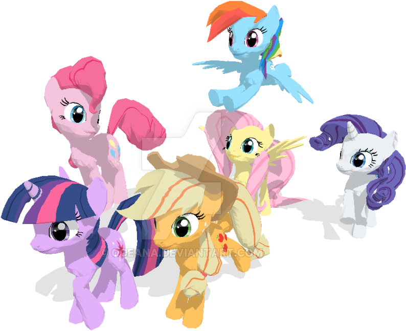 Mane Six Mmd Models By Oceana - Mane (1280x720)