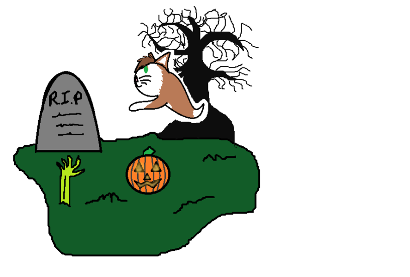 Small Graveyard By Bargestbrimstone - Cartoon (900x777)