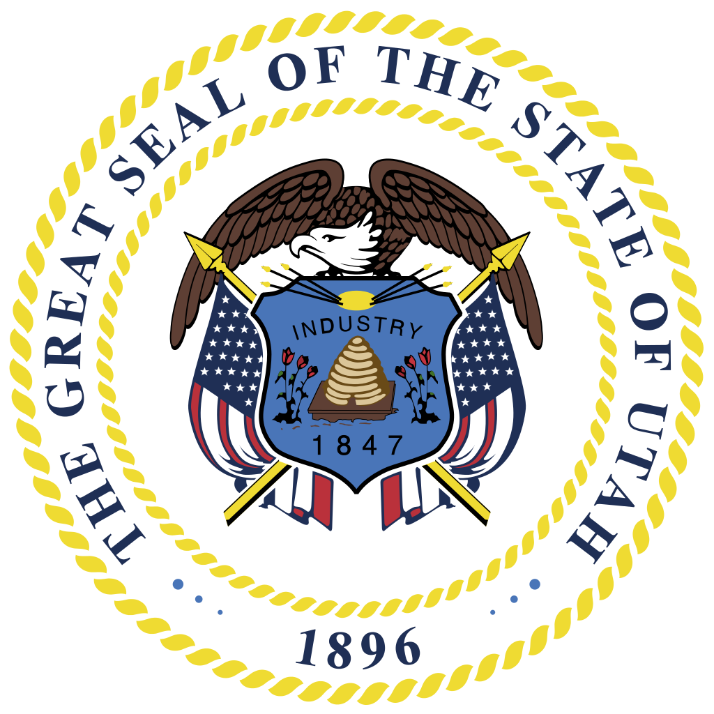 File - Utah-stateseal - Svg - Great Seal Of The State Of Utah (1024x1024)