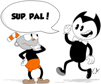 Mrgametv Cuphead Meet Another Classic Being Who Tries - Cuphead (500x375)