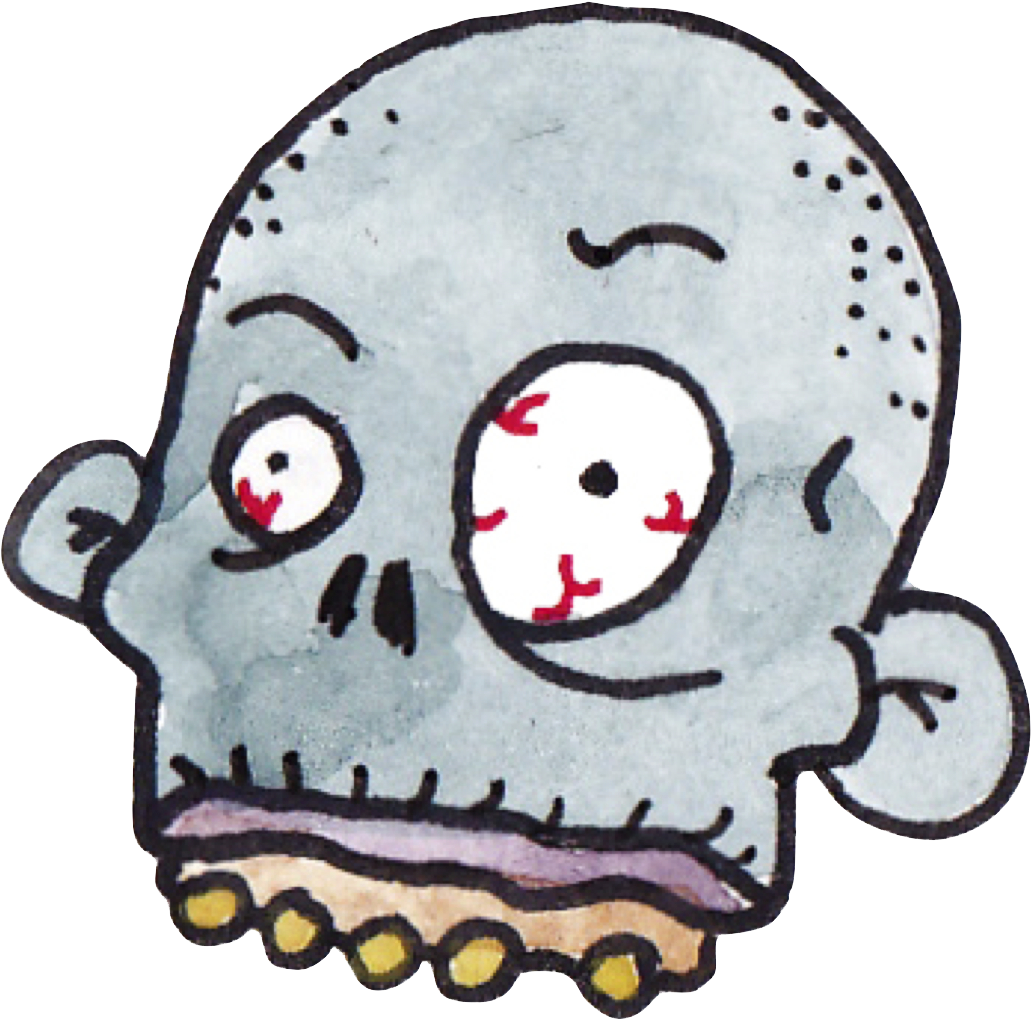 Drawn Badger Zombie - Zombie (1748x1181)