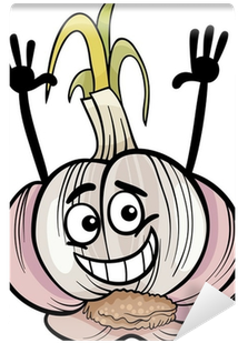Funny Garlic Vegetable Cartoon Illustration Wall Mural - Art Print: Zakowski's Letter G With Garlic Cartoon (400x400)