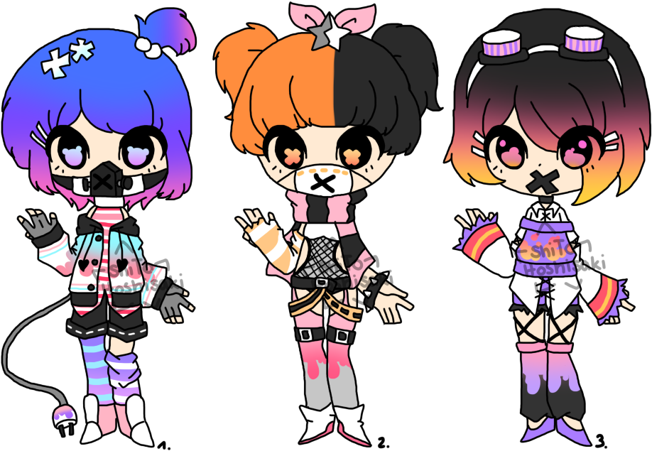 Cyber Goth Adoptable Closed By Shitohoshisaki - Cartoon (929x674)