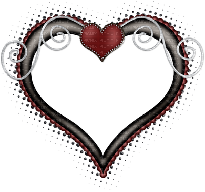 Goth Heart Deco - Heart (400x374)