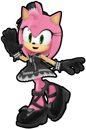 Goth Amy - Silver The Hedgehog Sonic Runners (296x442)