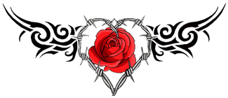 Gothic Clipart Transparent - Barb Wire Heart Tattoo (400x400)