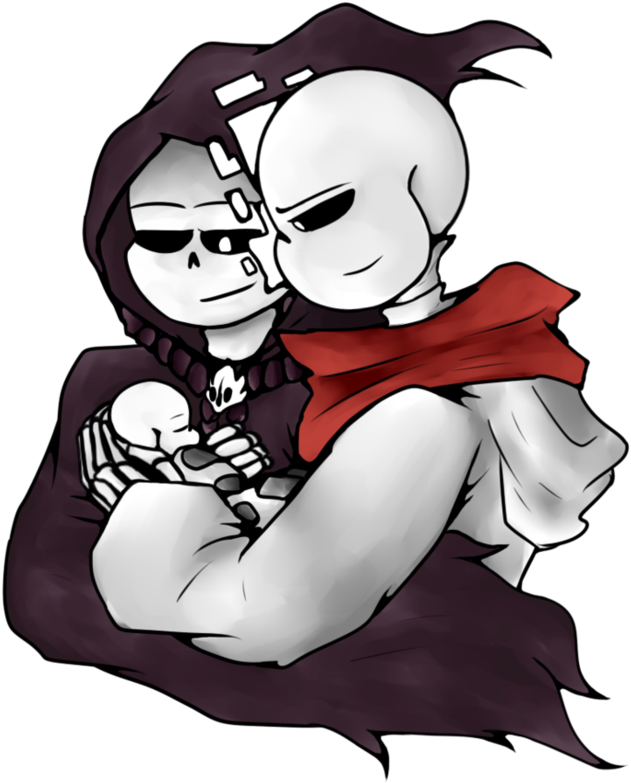 I Love This Couple 💙💜💚❤ Art © Me Reapertale @renrink - Cartoon (895x892)