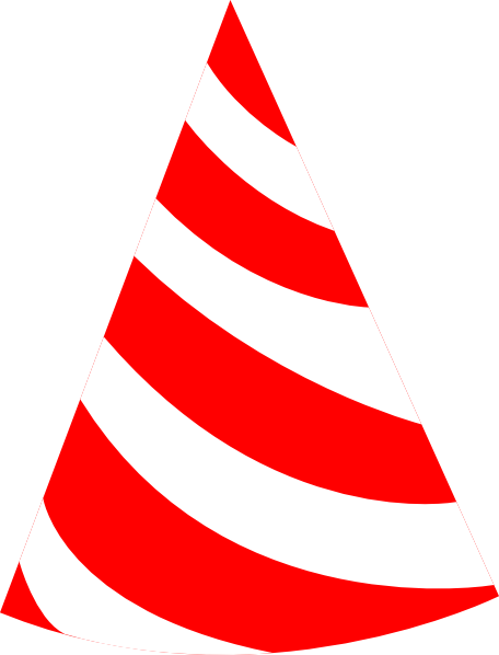 Red And White Party Hat Clip Art At Clker - Red And White Party Hat (456x598)