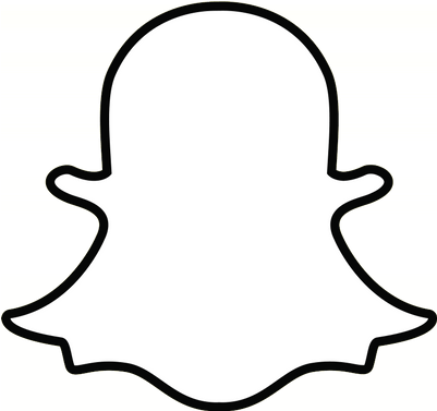 Black Snapchat Logo Png (400x400)