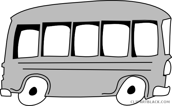Party Bus Transportation Free Black White Clipart Images - Pink Bus Clip Art (600x371)